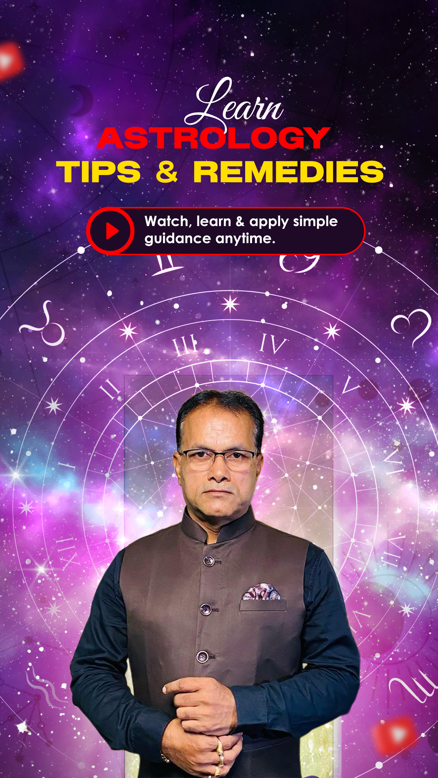 Astrology web banner 16 vertical